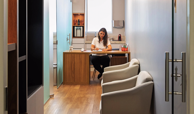 Detalhes internos do consultório